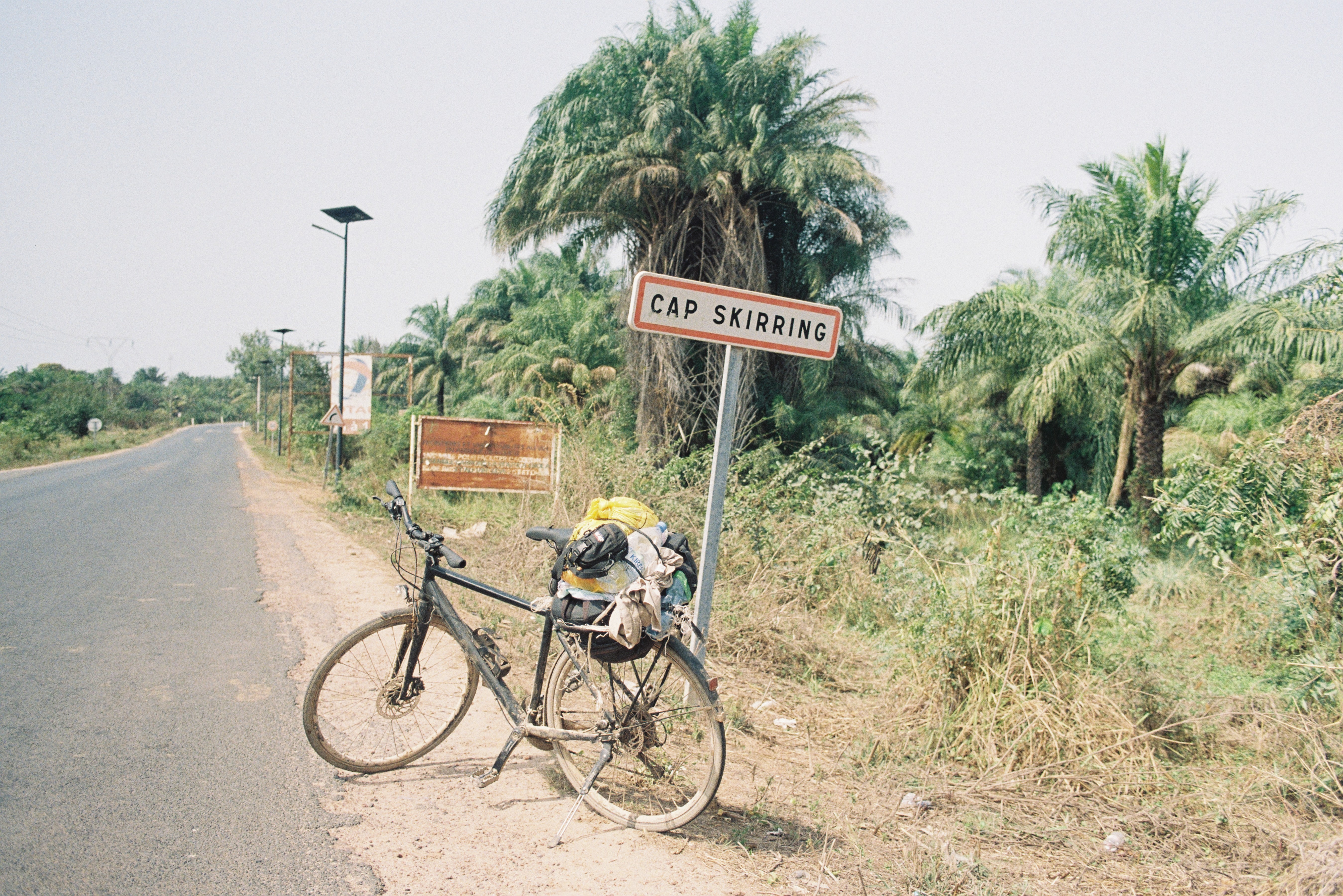 Arriving at Cap Skirring after six days of cycling