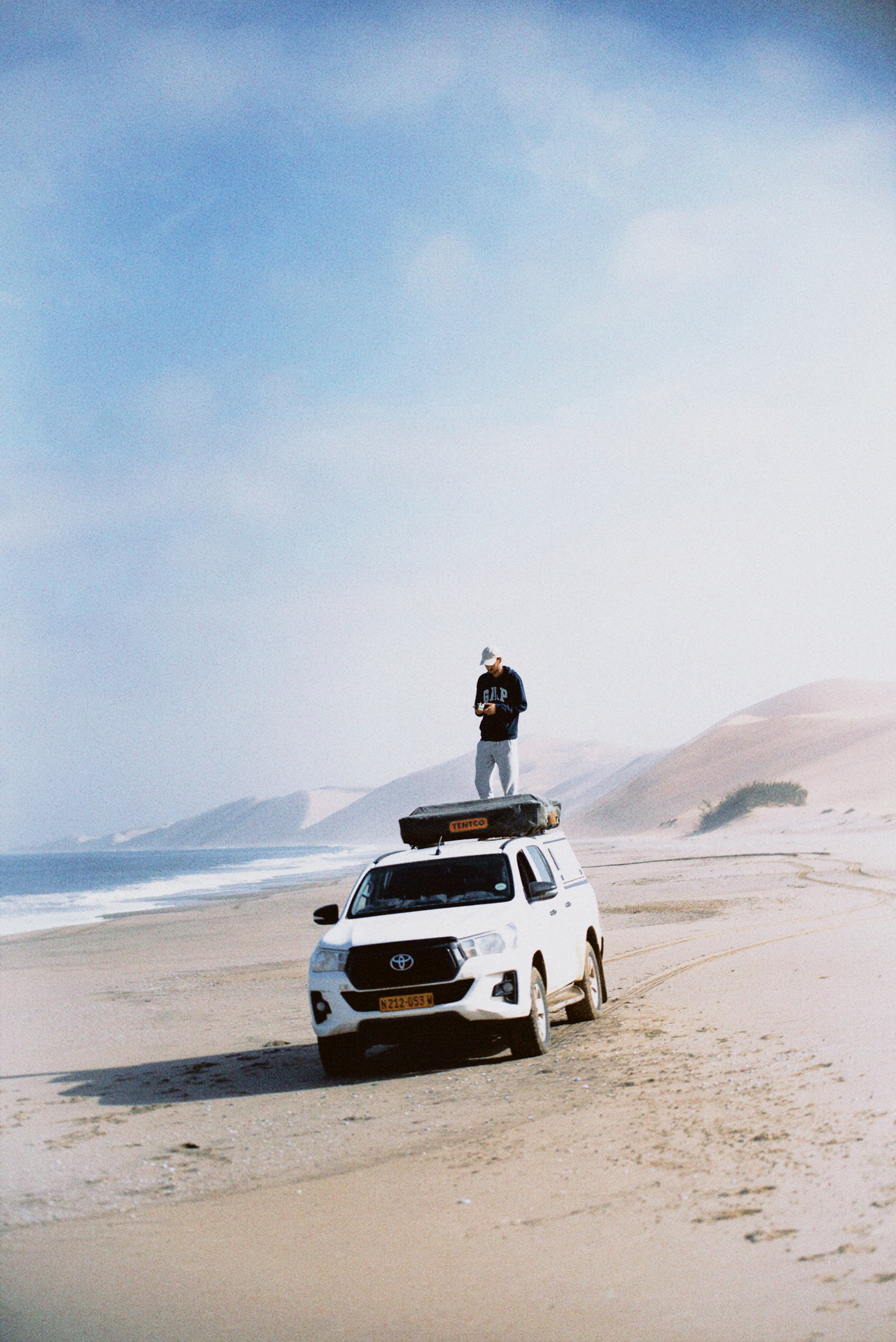Driving through Sandwich Harbour