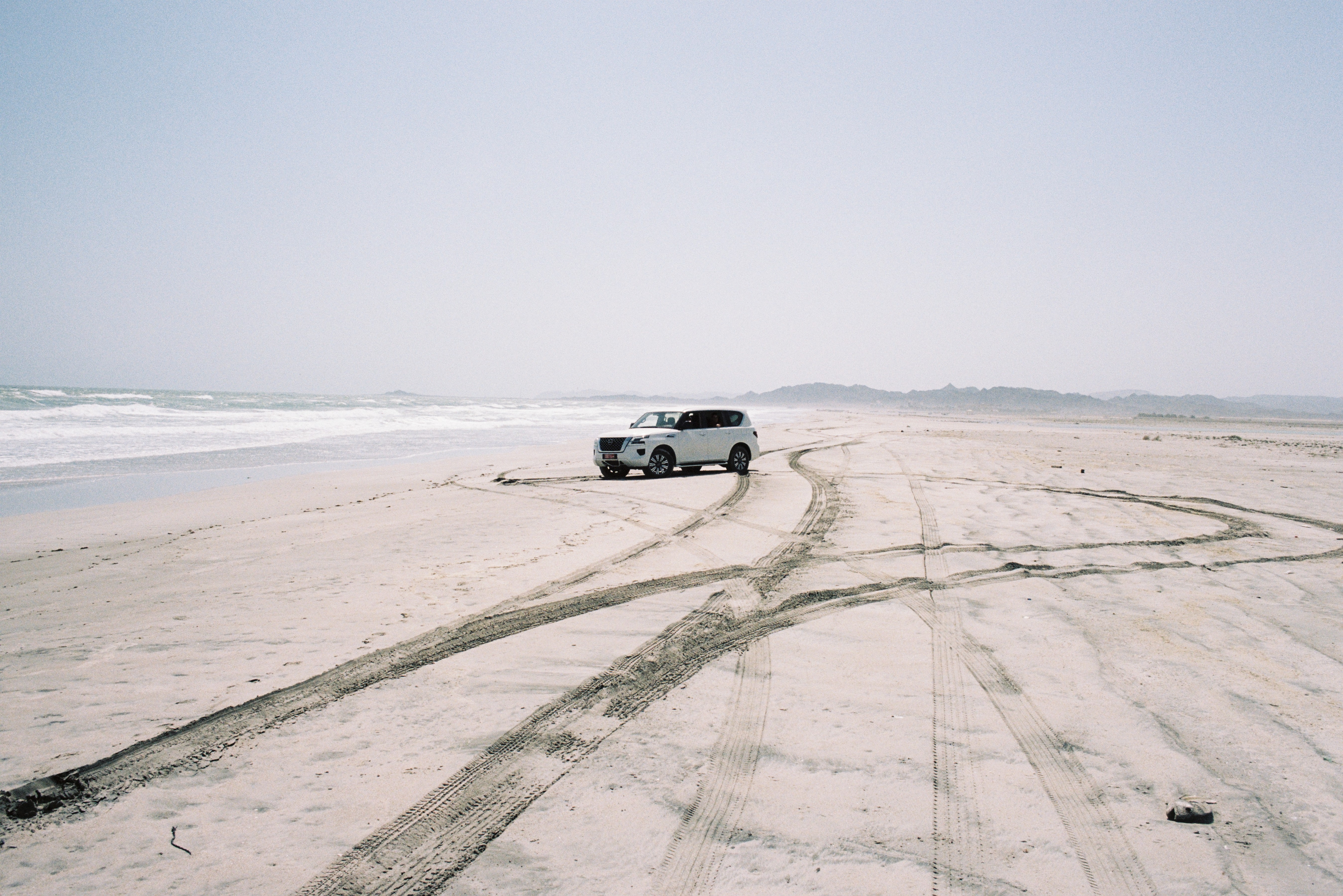 Driving by the beach on Masirah Island